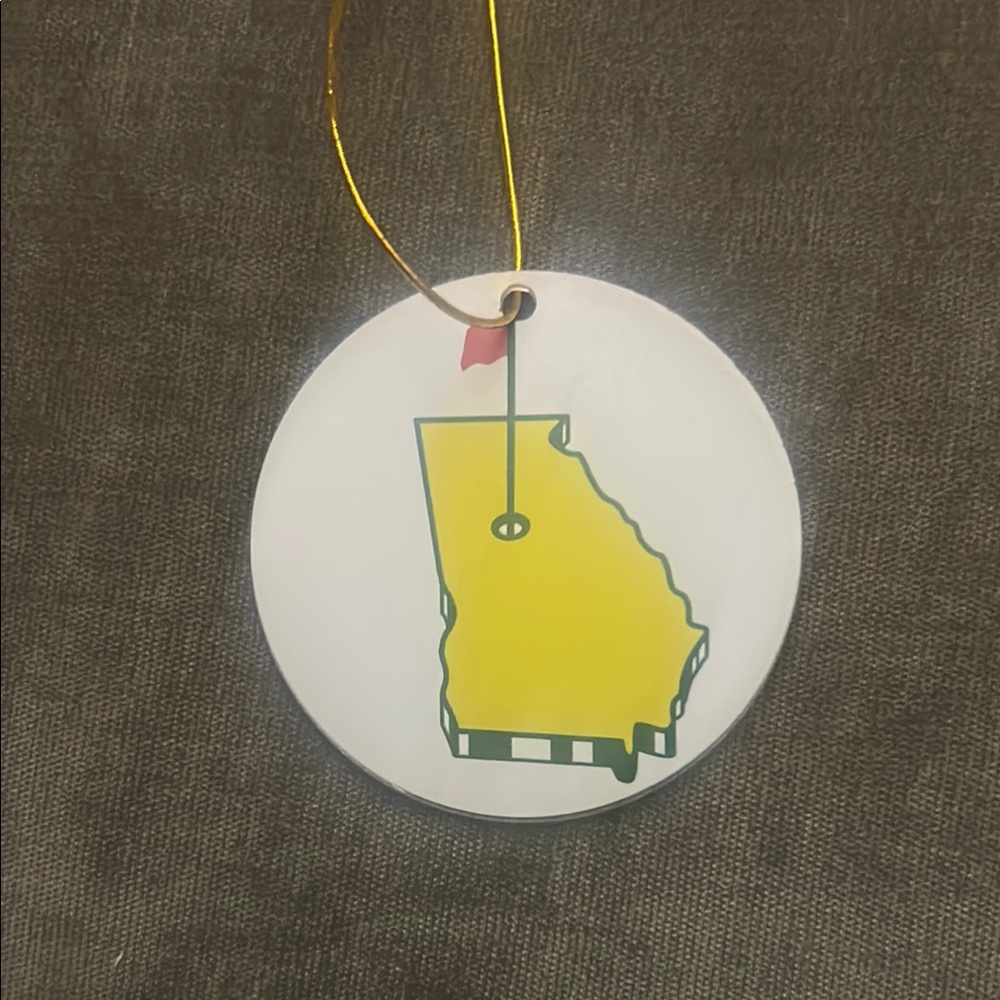 Yellow Georgia Holiday Ornament